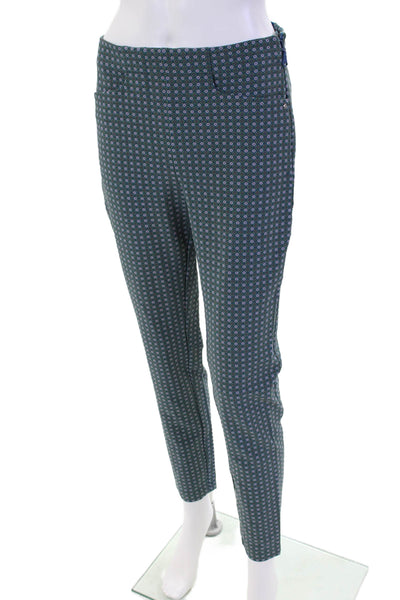 RLX Ralph Lauren Womens Printed High Rise Slim Straight Leg Pants Green Size 4P