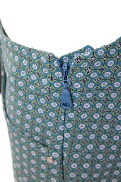 RLX Ralph Lauren Womens Printed High Rise Slim Straight Leg Pants Green Size 4P