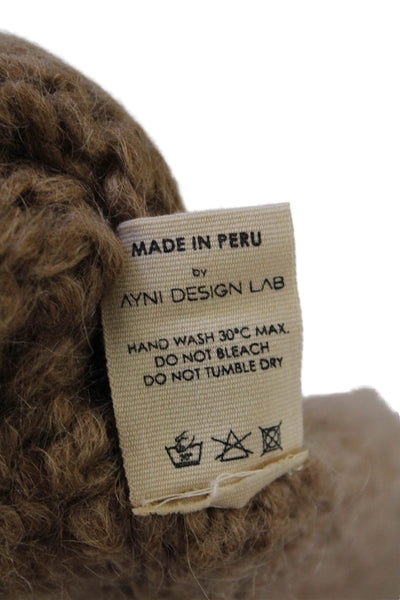 Ayni Womens Fuzzy One Button Long Sleeve Cardigan Sweater Top Brown Size XS