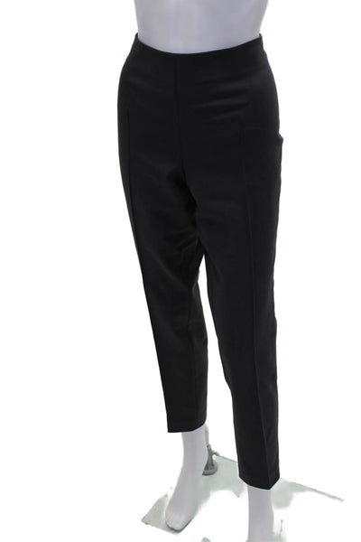 Akris Womens Cotton Blend Pleated Tapered Cropped Dress Pants Slate Gray Size 10