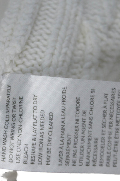 Pilcro and the Letterpress Anthropologie Womens Cotton Knit Sweater White Size S
