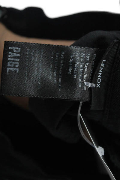 Paige Women's High Waist Five Pocket Straight Leg Jean Pants Black Size 28