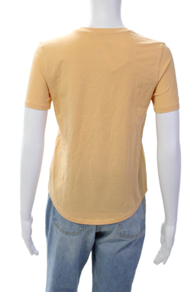 Lululemon Girls Activewear Short Sleeve Round Neck T-Shirt Orange Size L