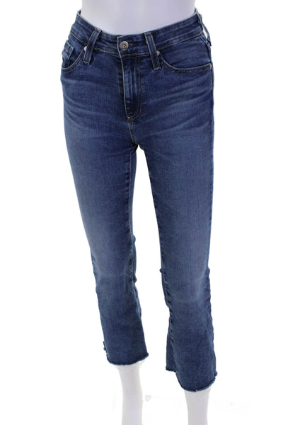 AG Adriano Goldschmied Womens Farrah Boot Cut Cropped Jeans Blue Size 23