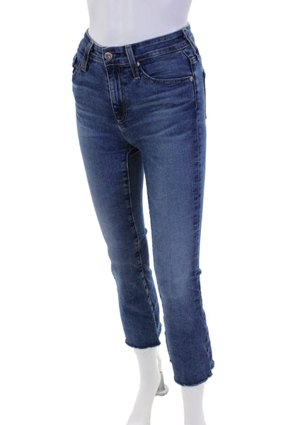 AG Adriano Goldschmied Womens Farrah Boot Cut Cropped Jeans Blue Size 23