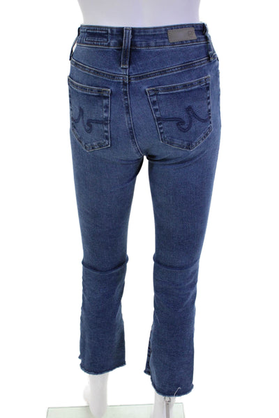 AG Adriano Goldschmied Womens Farrah Boot Cut Cropped Jeans Blue Size 23
