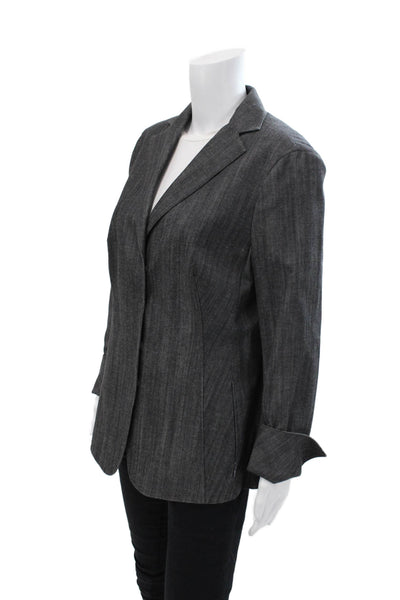 Akris Women's Collared Long Sleeves Unlined Basic Jacket Black Size 12