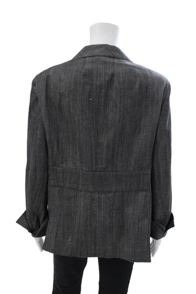 Akris Women's Collared Long Sleeves Unlined Basic Jacket Black Size 12