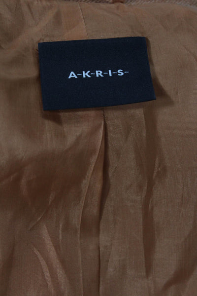 Akris Women's Long Sleeves Lined Three Button Blazer Burnt Orange Size 12