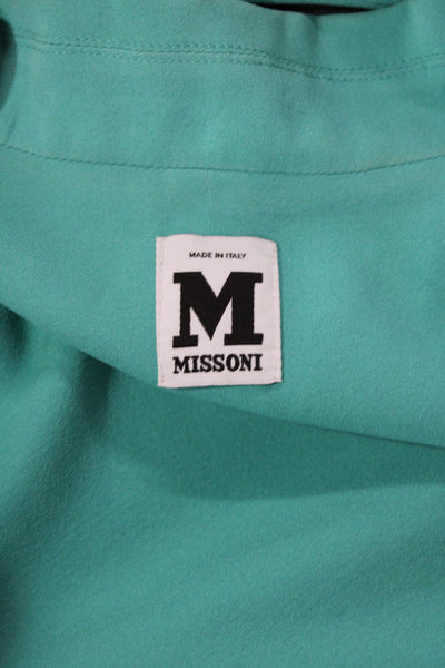 Missoni Women's Long Sleeves Open Front Unlined Jacket Green Size 46