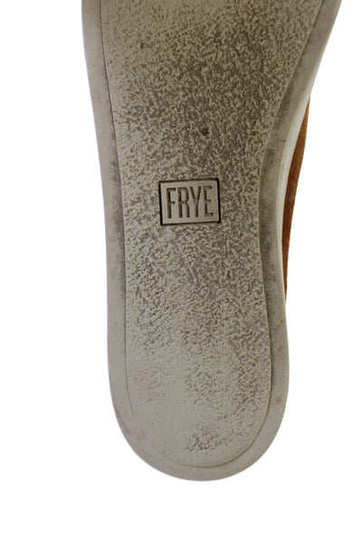 Frye Mens Suede Textured Lace Up Lined High Top Casual Sneakers Brown Size 9.5