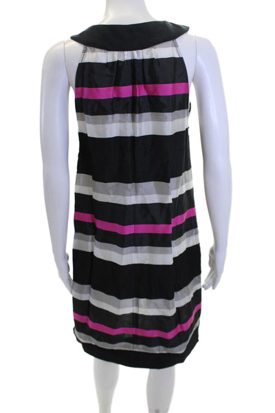 Sonia Sonia Rykiel Womens Scoop Neck Striped Pockets Dress Black Combo Size S
