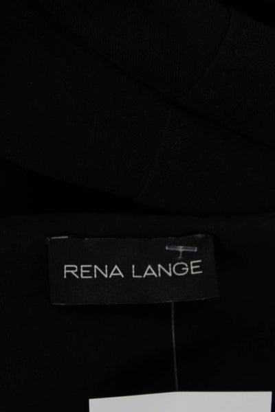Rena Lange Women's Scoop Neck Sleeveless A-Line Mini Dress Black Size 14