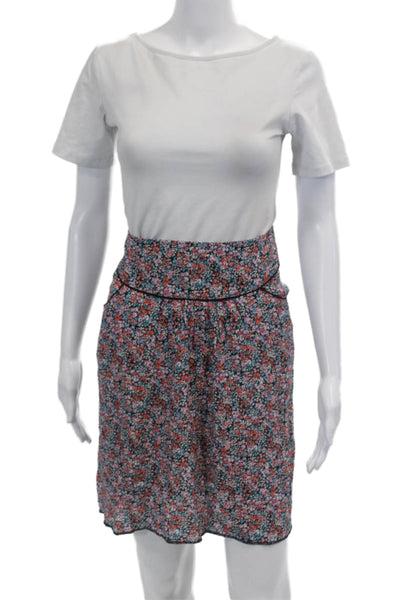 Pablo Women's Zip Closure Unlined Pocket Mini Skirt Floral Size 40