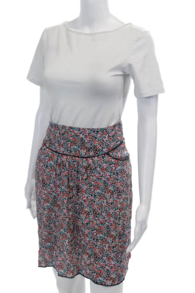 Pablo Women's Zip Closure Unlined Pocket Mini Skirt Floral Size 40
