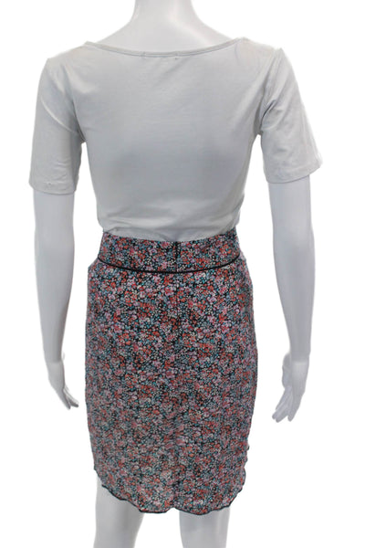 Pablo Women's Zip Closure Unlined Pocket Mini Skirt Floral Size 40