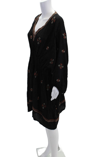 Twelfth Street by Cynthia Vincent Womens V-Neck Mini Dress Black Size L
