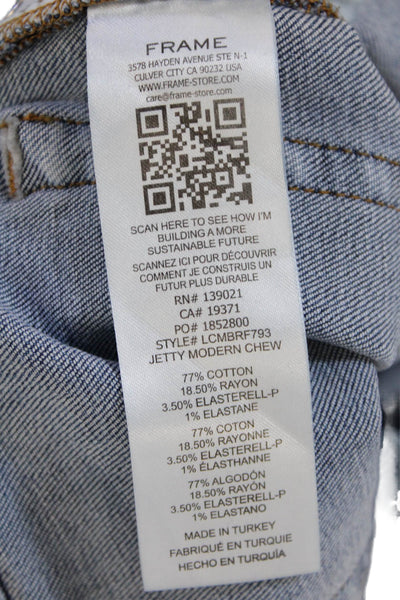 Frame Womens Medium Wash High Rise Crop Mini Bootcut Jeans Blue Size 28