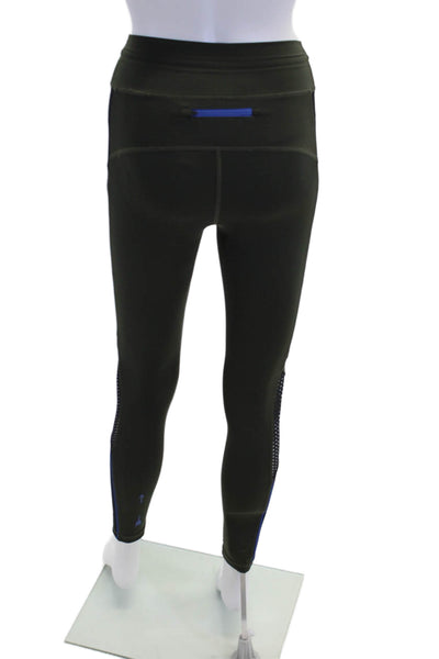 The Upside Womens High Rise Drawstring Waist Leggings Forest Green Size 2XS