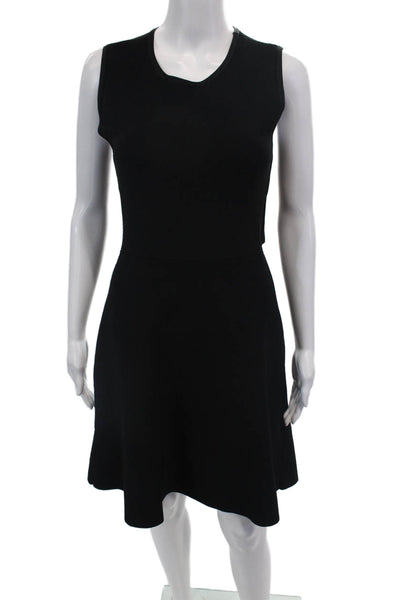 A.L.C. Womens Sleeveless Cut Out Back Mid Calf A Line Dress Black Size Small