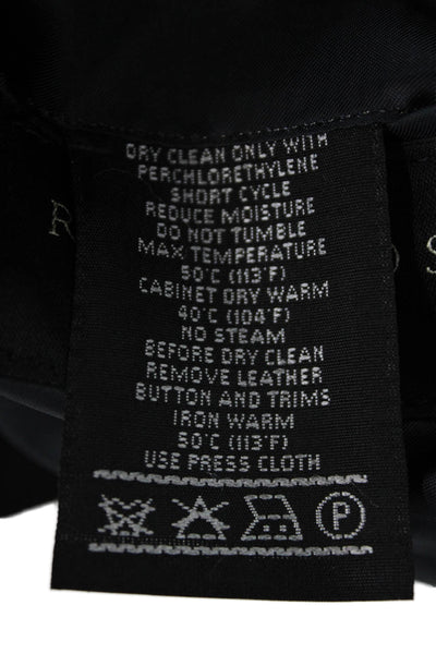 Hickey Freeman Men's Long Sleeves Lined Two Button Jacket Black Size 44