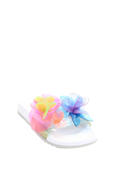 Sophia Webster Women's Open Toe Embellish Multicolor Slide Sandals Size 6