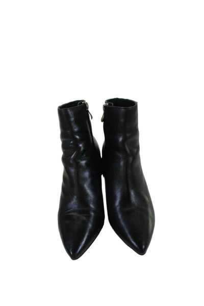 Halogen Womens Leather Zip Up Haanita-Lea Ankle Boots Black Size 6.5 Medium