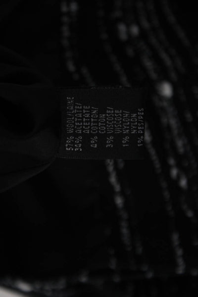 Lafayette 148 New York Womens Wool Split Cuff Detail Evening Jacket Black Size 4