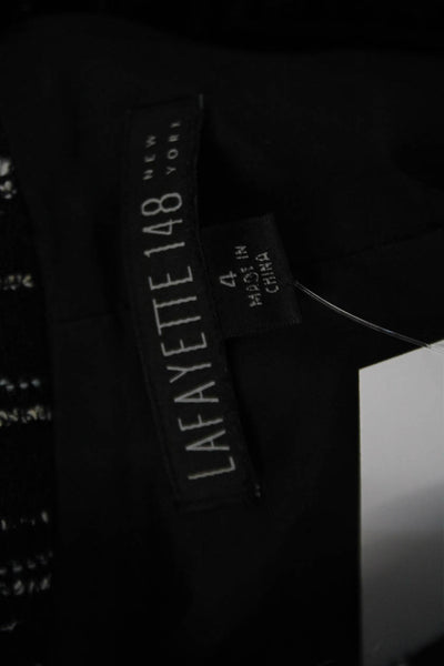 Lafayette 148 New York Womens Wool Split Cuff Detail Evening Jacket Black Size 4