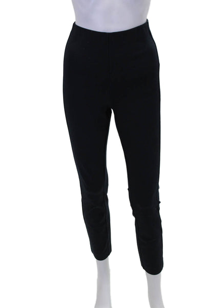 Rag & Bone Womens Cotton High Rise Pull On Slim Zip Pants Navy Size 6