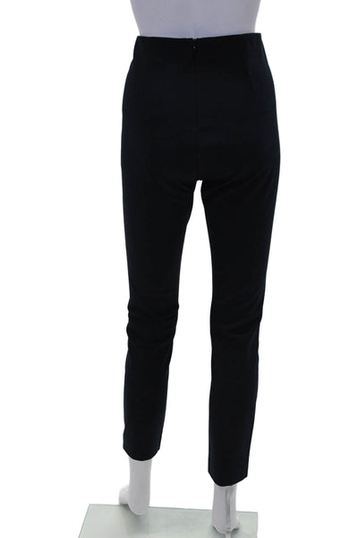 Rag & Bone Womens Cotton High Rise Pull On Slim Zip Pants Navy Size 6