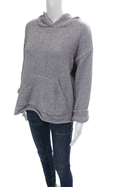 Barefoot Dreams® Womens Long Sleeve Hooded Pullover Hoodie Purple Size S