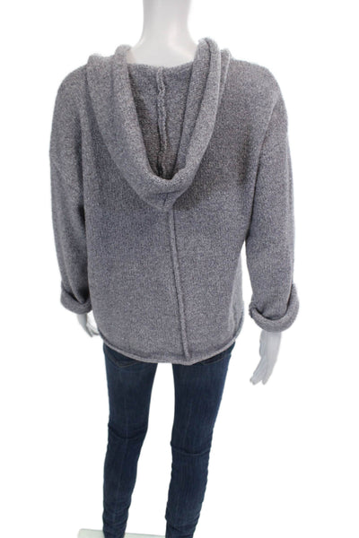 Barefoot Dreams® Womens Long Sleeve Hooded Pullover Hoodie Purple Size S