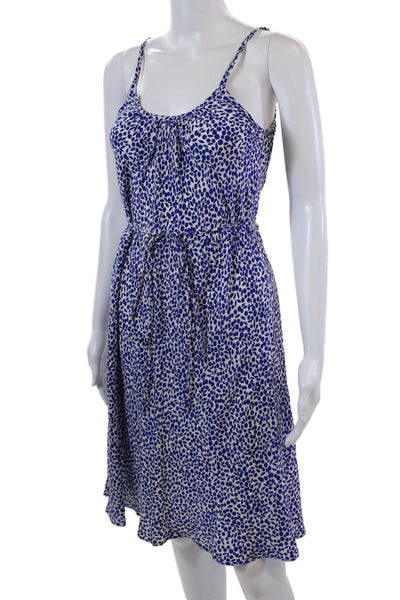 Super Suite Seventy Seven Womens Silk Sleeveless Spotted Dress Blue Size XS