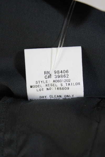 Theory Womens Zip Button Pleated Tapered Leg Dress Pants Gray Size 02