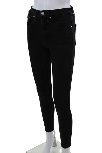 Rag & Bone Jean Womens Cotton High Rise Five Pocket Skinny Jeans Black Size 25