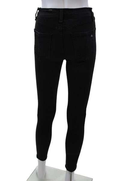 Rag & Bone Jean Womens Cotton High Rise Five Pocket Skinny Jeans Black Size 25