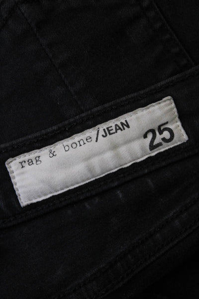 Rag & Bone Jean Womens Cotton High Rise Five Pocket Skinny Jeans Black Size 25