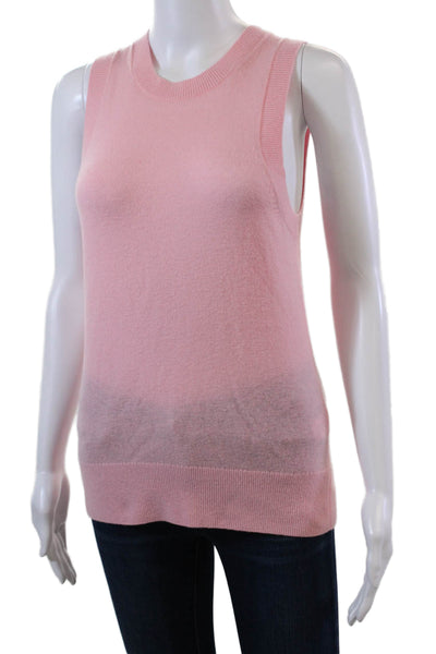 Hill House Womens Merino Wool Sleeveless Halter Neckline Sweater Pink Size XS