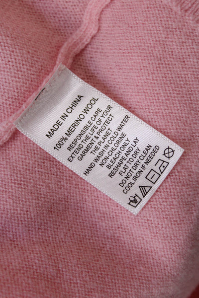 Hill House Womens Merino Wool Sleeveless Halter Neckline Sweater Pink Size XS