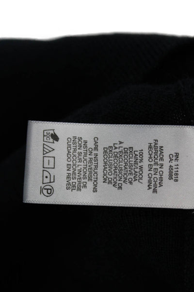 Michael Kors Mens Wool Long Sleeve Half Zip Kit Pullover Sweater Navy Size M