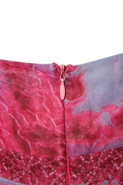 Plenty Womens Tie Dye Printed Beaded Detail Empire Waist Mini Dress Pink Size 8