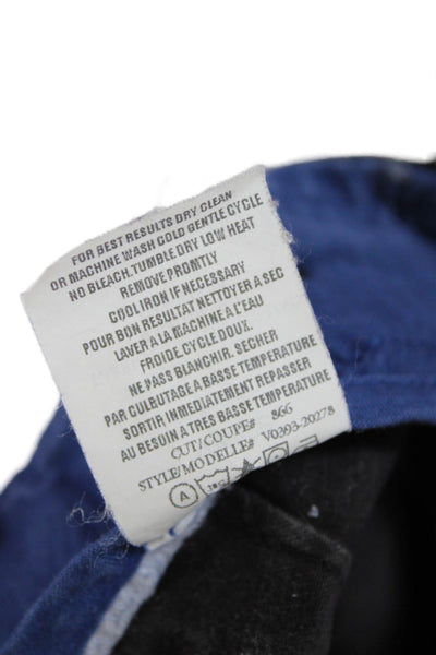 Vince Womens Cotton Low Waisted Straight Leg Buttoned Pants Dark Gray Size 30