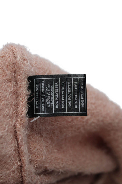 Jack by BB DAKOTA Womens Long Sleeve V Neck Fuzzy Knit Dress Pink Size Medium