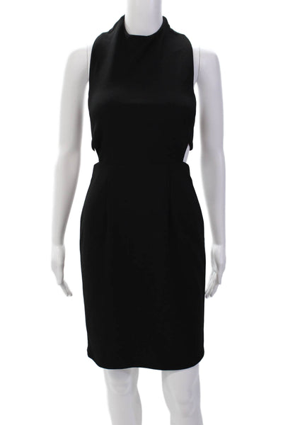 Solace London Womens Cutout Halter Neck Solid Pencil Dress Black Size 4
