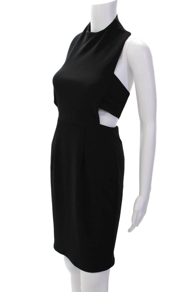 Solace London Womens Cutout Halter Neck Solid Pencil Dress Black Size 4