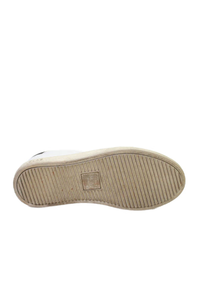Clae Womens Leather Casual Lace Up Rounded Toe Sneakers White Size 5.5