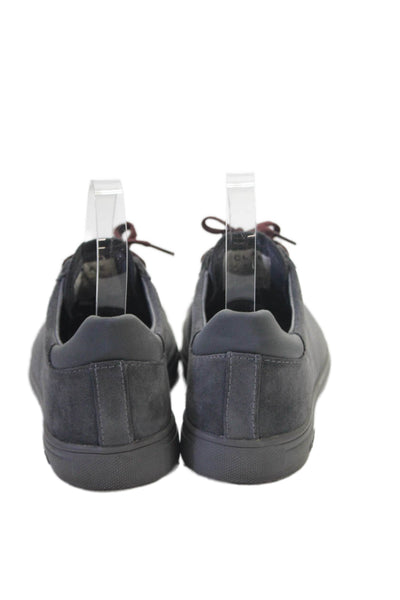 Clae Womens Suede Rounded Toe Lace Up Casual Sneakers Dark Gray Size 5.5