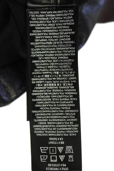 7 For All Mankind Women's Faux Leather Double Breast Jacket Black Size XS