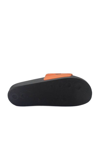 Pedro Mens Slide On Pool Sandals Orange Black Size 8